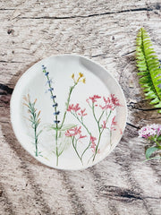 Ceramic Plate with Flowers