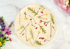 Handmade botanical ceramic plate