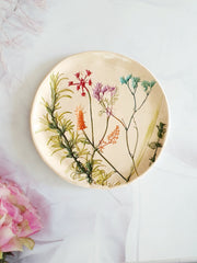 Real flowers plate