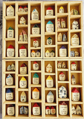 Shadow box miniature houses