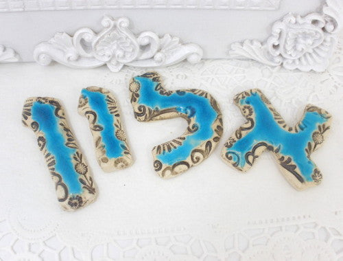 Designed Hebrew letters in a color of your choice