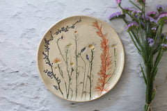 Handmade botanical plate
