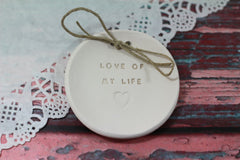 Love of My Life wedding ring dish Ring bearer - Ceramics By Orly
 - 4