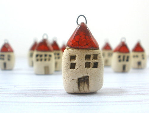 Miniature house pendant in a color of your choice