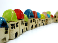 A set of 3 miniature houses - Ceramics By Orly
 - 2