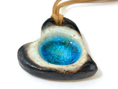 Ceramic jewelry – Heart necklace - Ceramics By Orly
 - 3