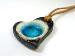 Ceramic jewelry – Heart necklace - Ceramics By Orly
 - 2