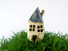 A tiny rustic ceramic beach cottage in a color of your choice - Ceramics By Orly
 - 7