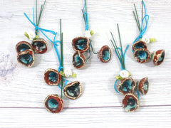 Ceramic flowers boutonniere in a color of your choice - Ceramics By Orly
 - 4