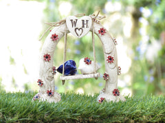 Swing wedding cake topper A pair of ceramic love birds swings under their love tree - Ceramics By Orly
 - 9
