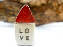 Red Love house Miniature houses Holiday gift - Ceramics By Orly
 - 4
