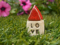 Red Love house Miniature houses Holiday gift - Ceramics By Orly
 - 5