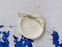 You are my sunshine Wedding ring bearer Ring dish Wedding Ring pillow - Ceramics By Orly
 - 1
