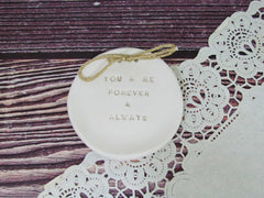 You and me forever and always Wedding ring dish - Ceramics By Orly
 - 3