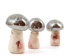 Ceramic mushrooms Home decoration Collectibles Miniatures Holidays decoration metallic decor, Wedding reception - Ceramics By Orly
 - 2
