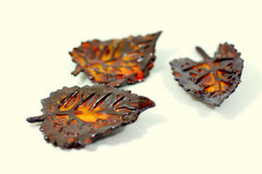 Brown and Orange ceramic leaves - Ceramics By Orly
 - 4