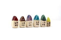 Red Love house Miniature houses Holiday gift - Ceramics By Orly
 - 2