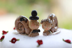 Snail cake topper Funny wedding cake topper Animal cake topper - Ceramics By Orly
 - 6