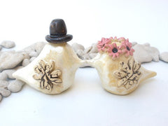 Love birds cake topper, Custom love birds Personalized wedding cake - Ceramics By Orly
 - 5