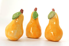 Yellow Ceramic pears, Home decor, Cottage chic, Decorative ceramic pear, Ceramic fruit, Hostess gift, Spring decor, Table centerpiece - Ceramics By Orly
 - 4