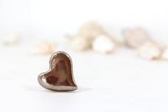 Golden heart ring Ceramic jewelry Ceramic ring Valentine's day gift Heart ring - Ceramics By Orly
 - 2