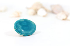 Turquoise statement ring - Ceramics By Orly
 - 2