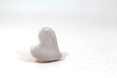 White heart ring Ceramic jewelry Heart ring Ceramic ring White ring Valentine's day gift - Ceramics By Orly
 - 5