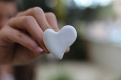 White heart ring Ceramic jewelry Heart ring Ceramic ring White ring Valentine's day gift - Ceramics By Orly
 - 3