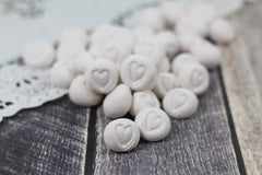 Heart favor Wedding favors Round heart pebbles Bridesmaids gift Shower gift Wedding decoration - Ceramics By Orly
 - 3