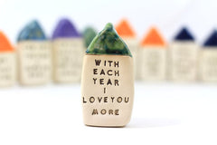 I love you more Anniversary gift Personalized gift One year anniversary Anniversary gifts for him Anniversary gift for her - Ceramics By Orly
 - 2
