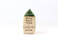 Anniversary gift Personalized gift Engagement gift One year anniversary Anniversary gifts for him anniversary gifts for her Miniature house - Ceramics By Orly
 - 4