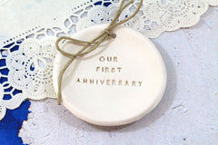 Our first anniversary Anniversary gift Ring dish Ring bearer 1st anniversary gift - Ceramics By Orly
 - 4