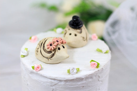 Hedgehog Wedding Hedgehog cake topper Animal Cake Topper Custom cake topper wedding