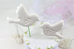 I do Me too Bird Wedding cake topper Love birds wedding cake topper Anniversary gift - Ceramics By Orly
 - 4