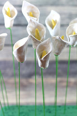 Calla lily bouquet Housewarming gift Calla lily flowers centerpiece (set of 5 flowers) - Ceramics By Orly
 - 5