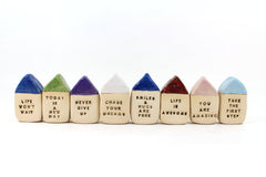 Miniature house Motivational quotes Inspirational quote Life won't wait - Ceramics By Orly
 - 5