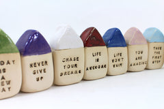 Miniature house Motivational quotes Inspirational quote Our love story - Ceramics By Orly
 - 4
