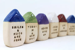 Miniature house Motivational quotes Inspirational quote Life won't wait - Ceramics By Orly
 - 8