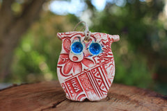 Ceramic Owl ornament - Ceramics By Orly
 - 2