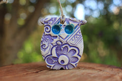 Ceramic Owl ornament - Ceramics By Orly
 - 5
