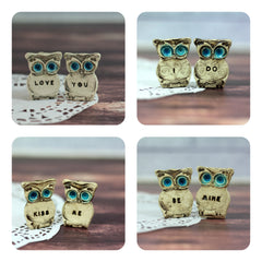 I DO owls cake topper for weddings - Ceramics By Orly
 - 4