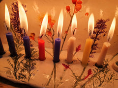 Botanical ceramic Hanukka Menorah