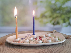 Floral Hanukka Menorah