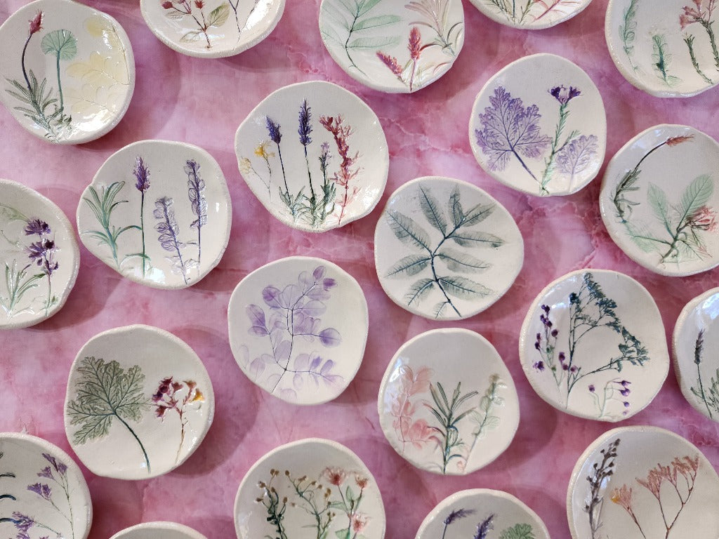 Ceramic handmade botanical bowls – Ceramics By Orly