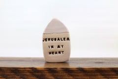 Jerusalem in my heart miniature house Israel gifts - Ceramics By Orly
 - 3