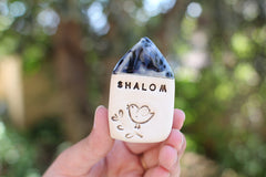 Shalom miniature house Israel gifts - Ceramics By Orly
 - 3