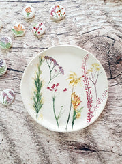 handmade botanical plate