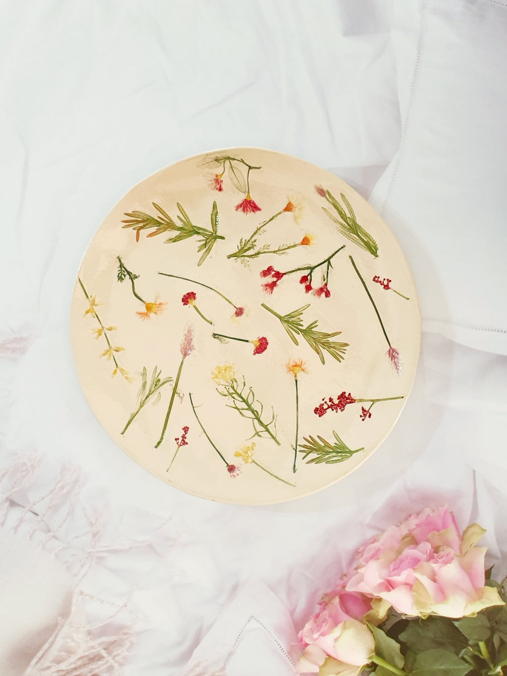 Ceramic floral botanical plate Inspired by nature OOAK gift – Ceramics ...