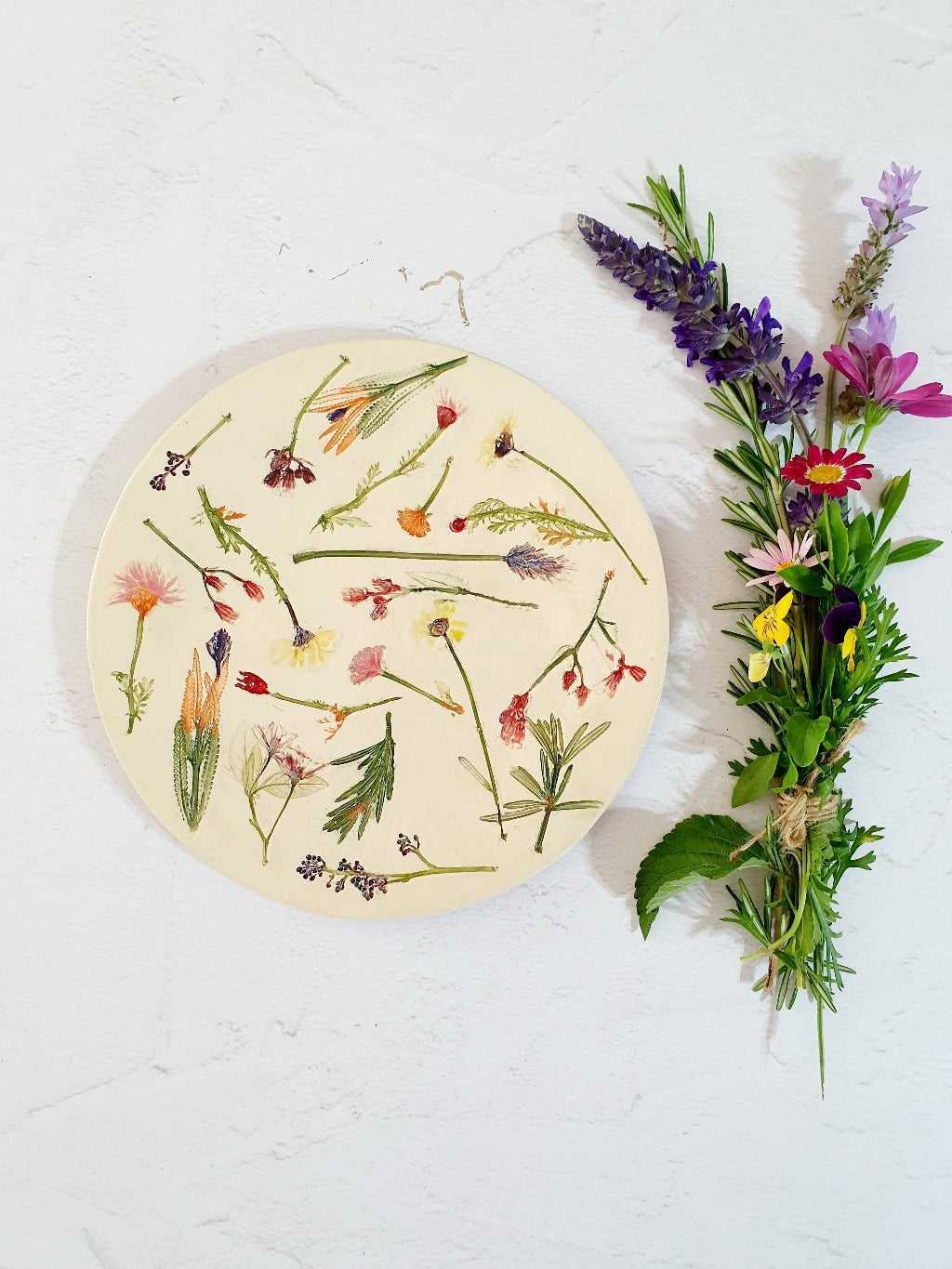 Handmade ceramic floral botanical plate – Ceramics By Orly