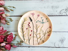 Handmade ceramic art plate